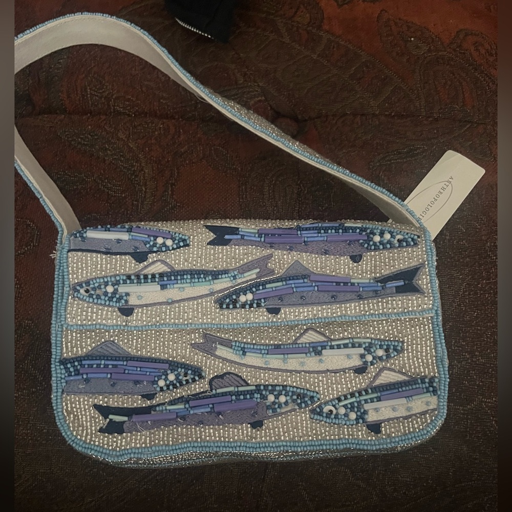 Anthropologie sardine beaded bag